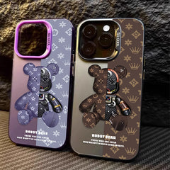 Retro Robot Bear Matte Phone Case