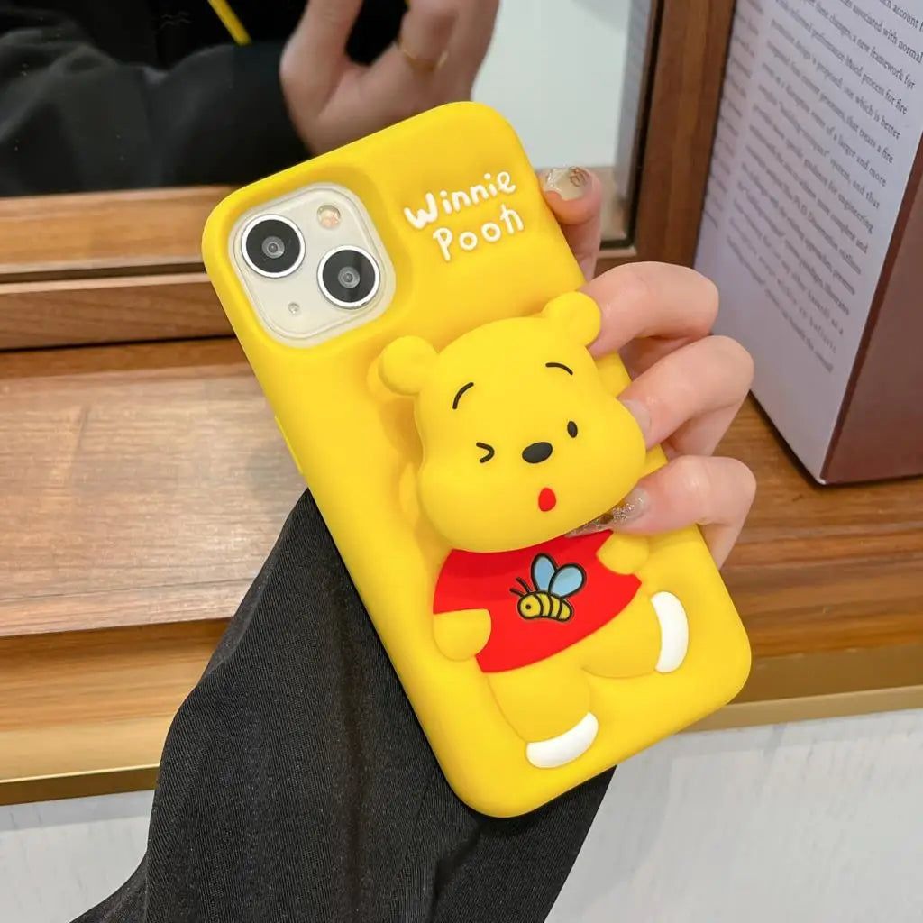 3D Stitch & Kitty Face Case with Holder for iPhone