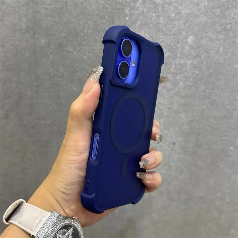 Matte Magnetic Armor Shockproof Phone Case