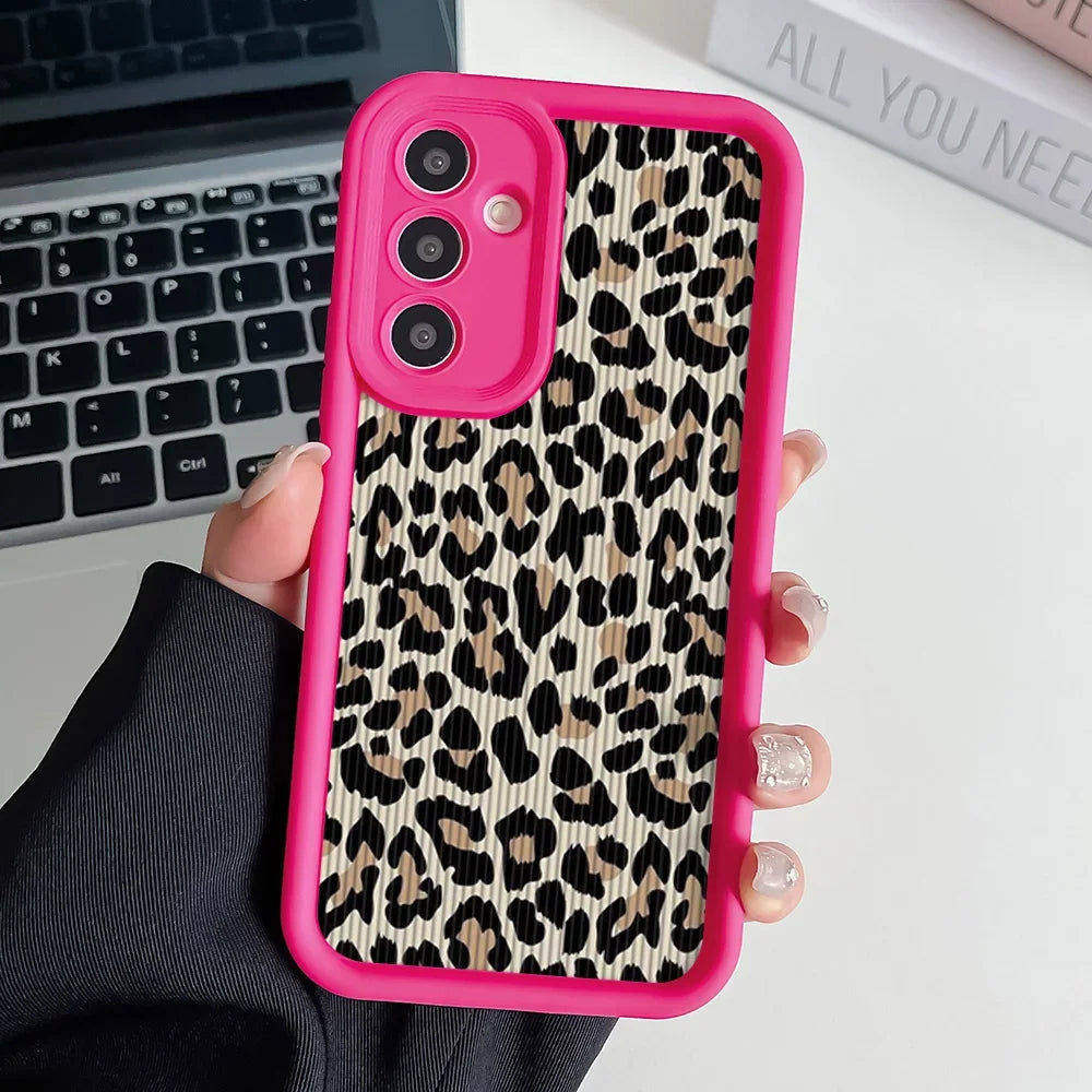 Leopard Wrist Strap Samsung Case