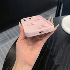 Pink 3D Butterfly Silicone Phone Case