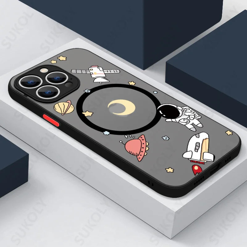 Astronaut Magnetic Space Phone Case for iPhone