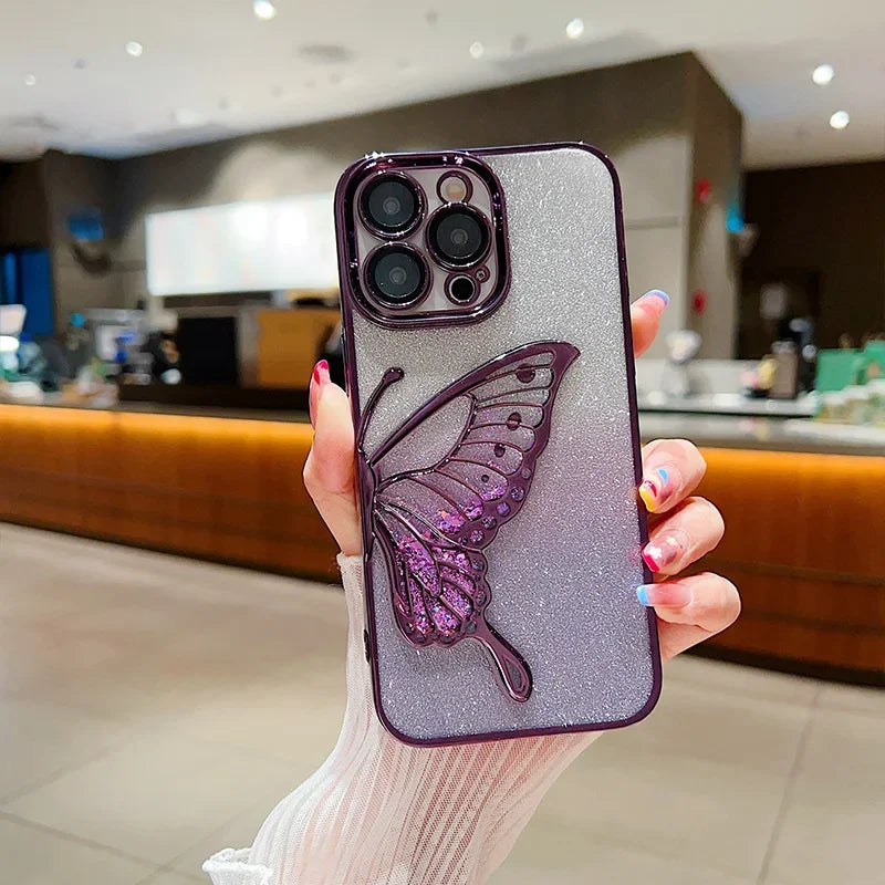 Quicksand Butterfly Glitter Phone Case