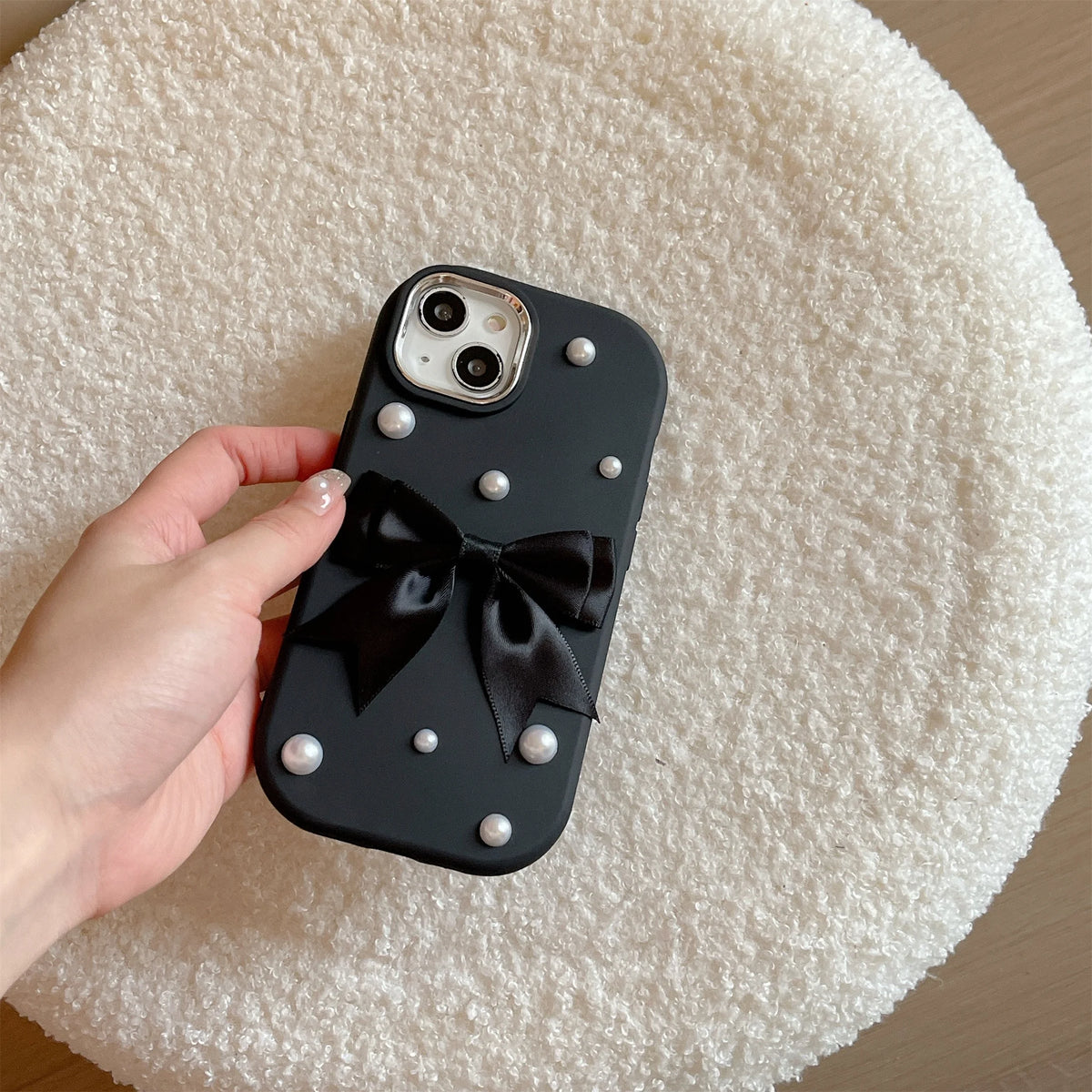 Pearl Bow Chain iPhone Case