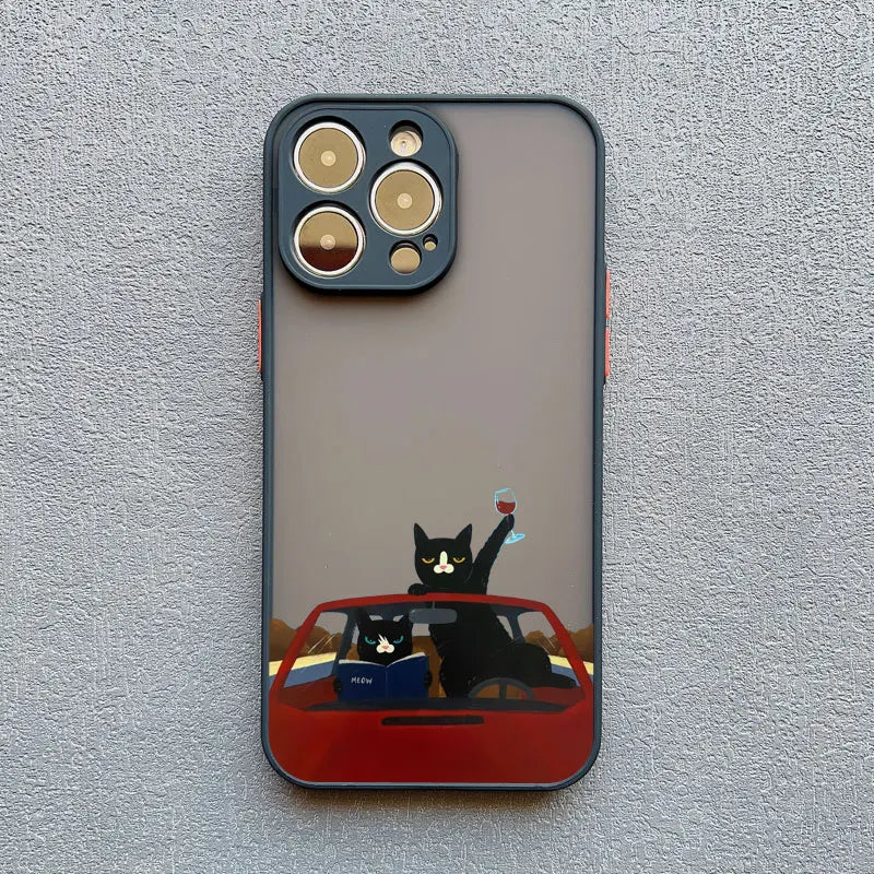 Funny Cat Daily Life Phone Cas