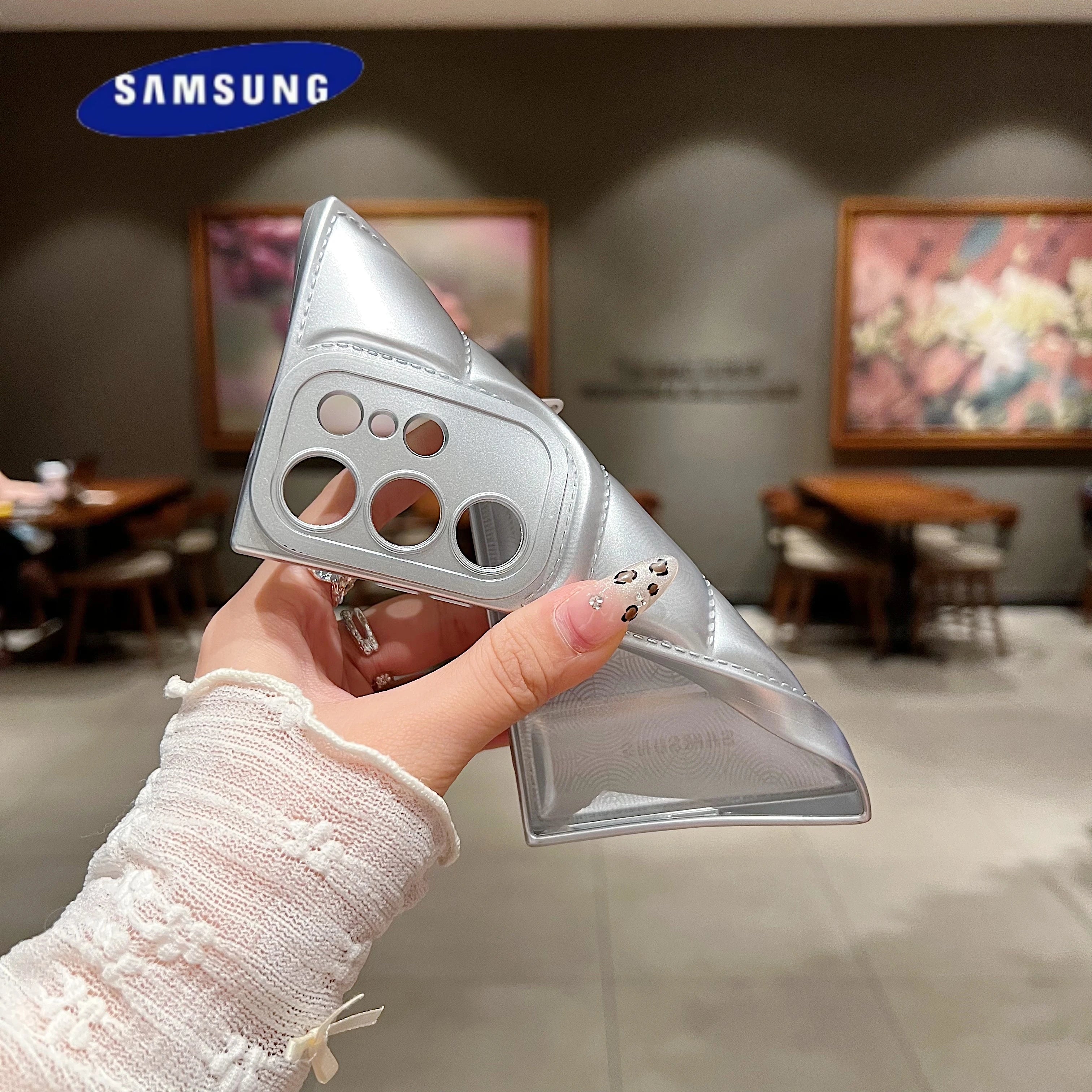 Wave Puffer Silicone Case for Samsung