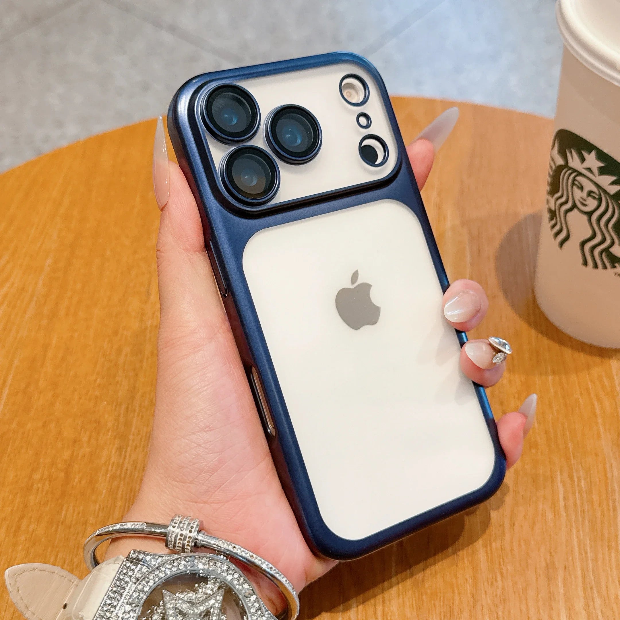 Transparent Plating Frame Phone Case