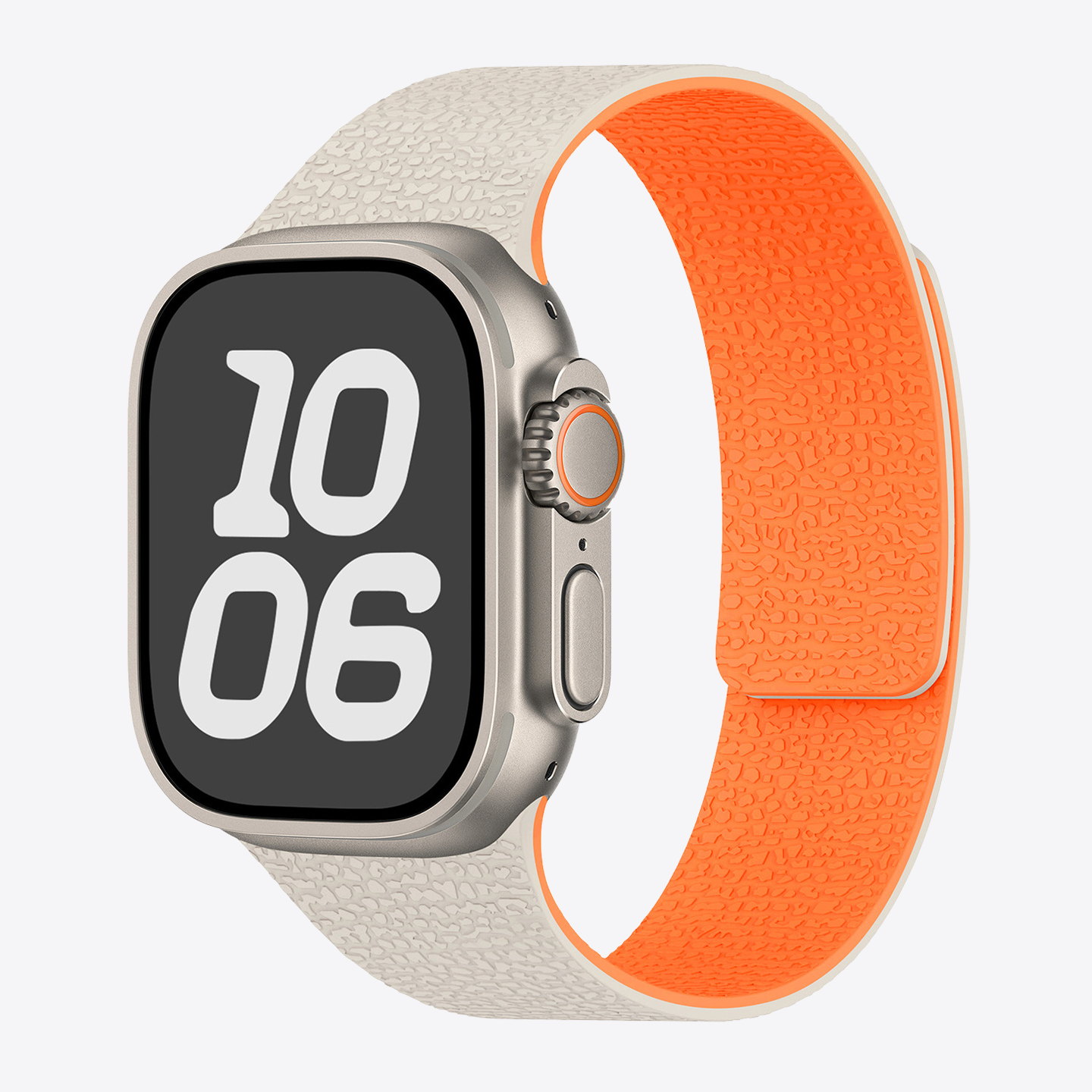 Lychee Texture Magnetic Silicone Band