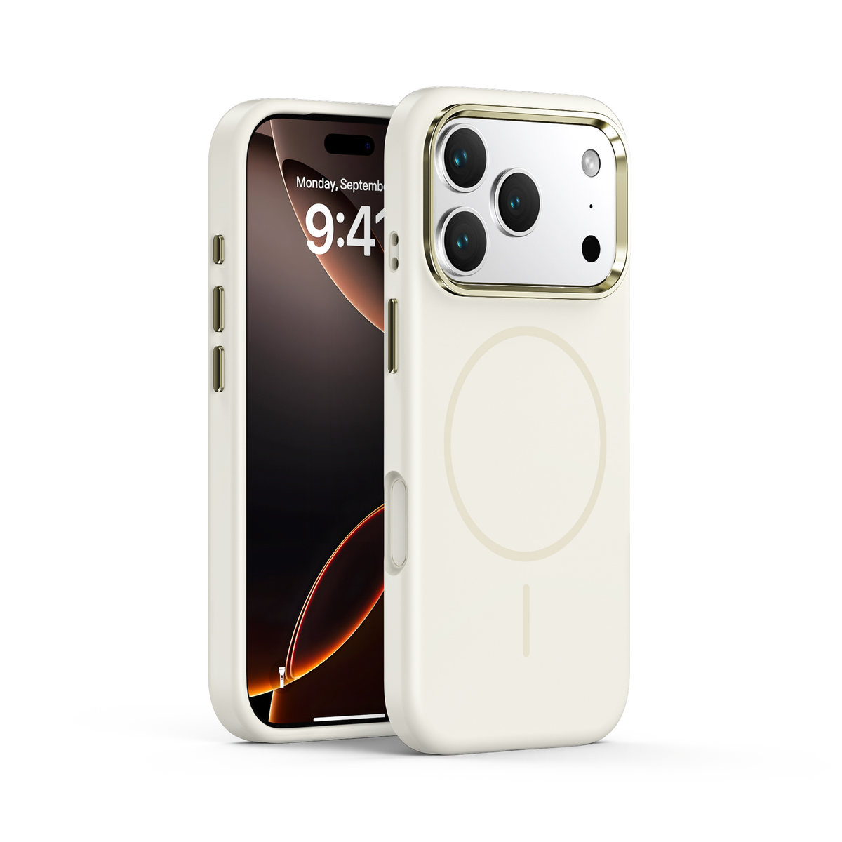 Soft Silicone MagSafe Case with Metal Camera Frame